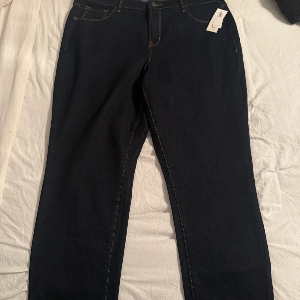 Old Navy Women's Dark Blue Rockstar Super Skinny High Rise Jeans